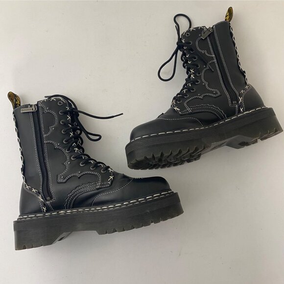 Dr. Martens Jadon Hi Gothic Americana Boots Shoes Platform - Picture 3 of 12